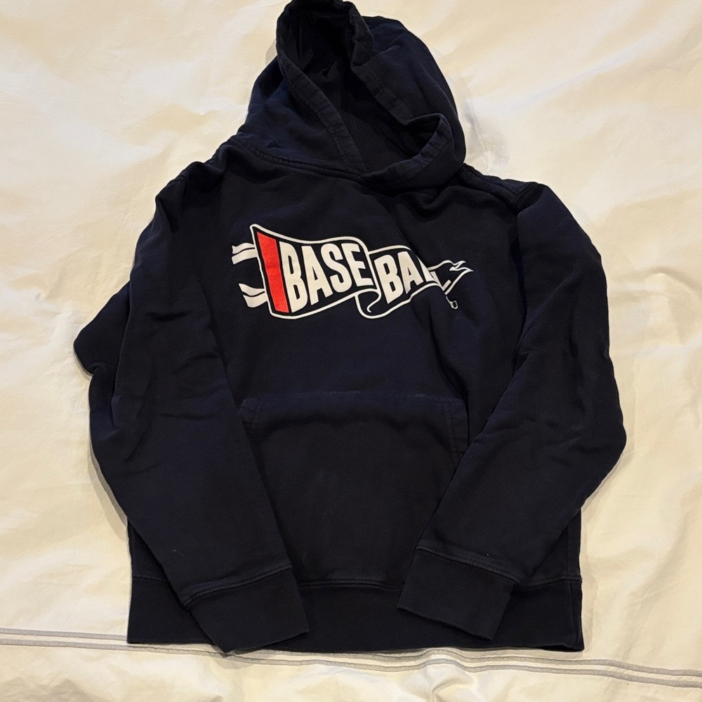 Kids Navy Baseball Hoodie